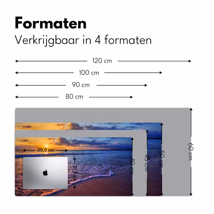 Bureau onderlegger - Zee - Strand - Zonsondergang - Wolken - Horizon — 7