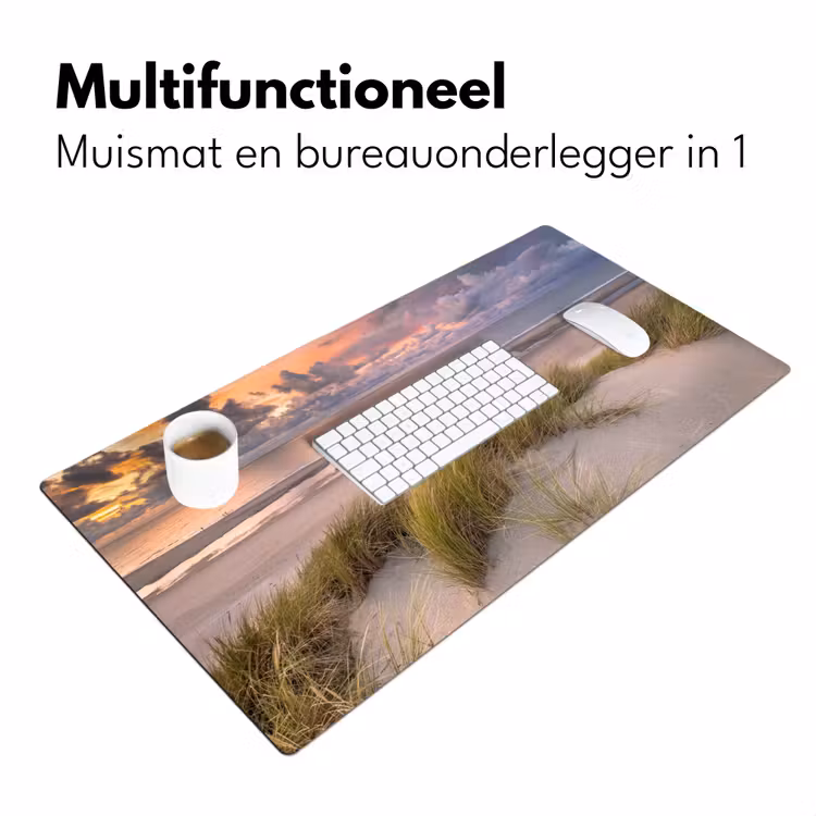 Bureau onderlegger - Zonsondergang - Duin - Strand - Planten - Zee — 6