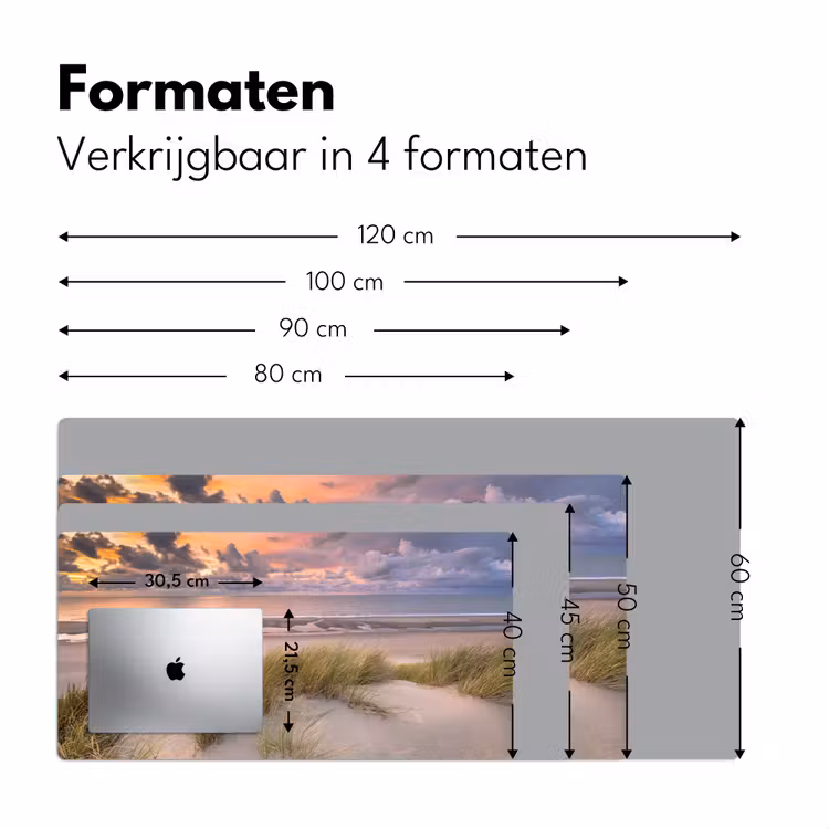 Bureau onderlegger - Zonsondergang - Duin - Strand - Planten - Zee — 7