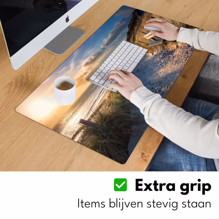 Bureau onderlegger - Zonsondergang - Strand - Duin - Gras - Bank — 5