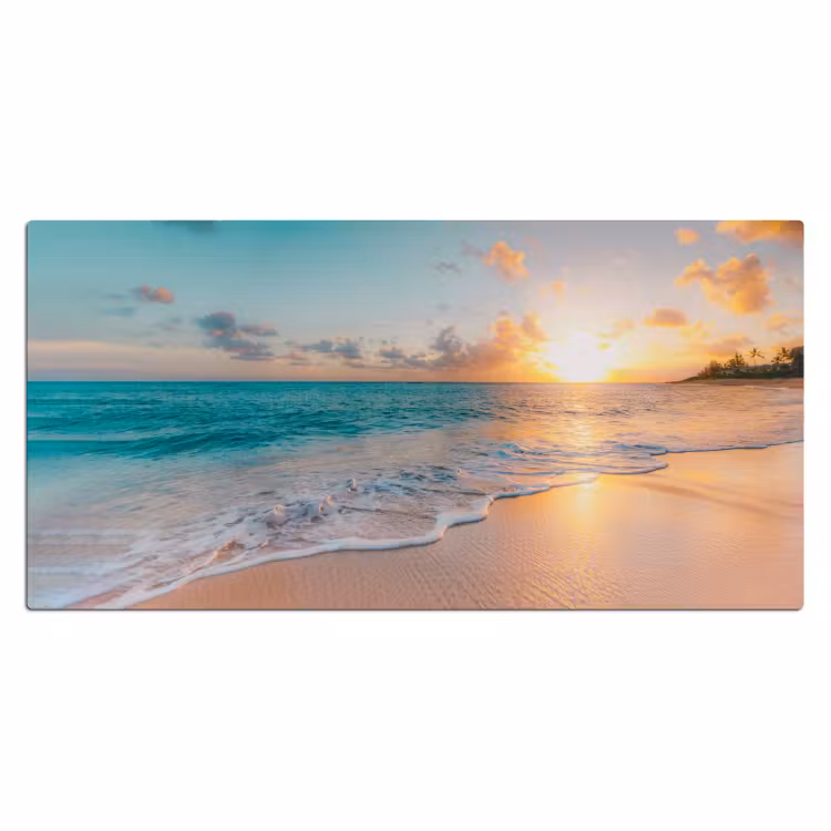 Bureau onderlegger - Zonsondergang - Strand - Zee - Zomer - Blauw — 1