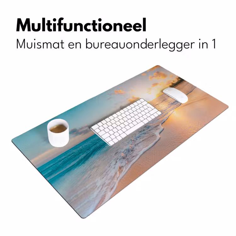 Bureau onderlegger - Zonsondergang - Strand - Zee - Zomer - Blauw — 6
