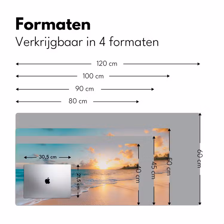 Bureau onderlegger - Zonsondergang - Strand - Zee - Zomer - Blauw — 7