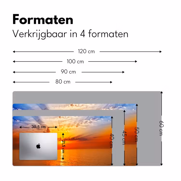 Bureau onderlegger - Zonsondergang - Zee - Lucht - Oranje - Horizon - Water — 7