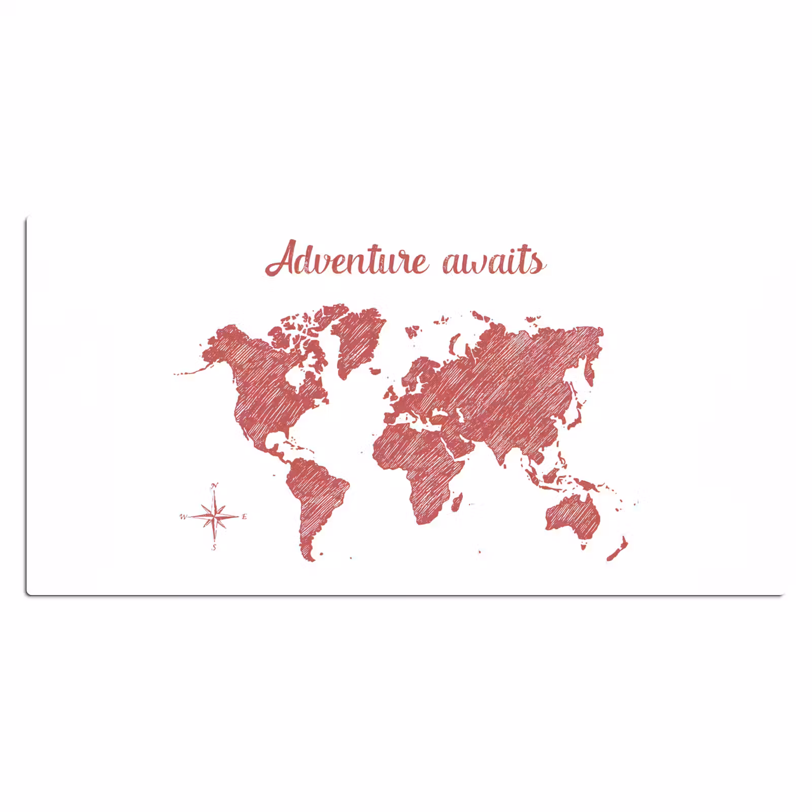 Bureau onderlegger - Wereldkaart - Rood - Quote — 1