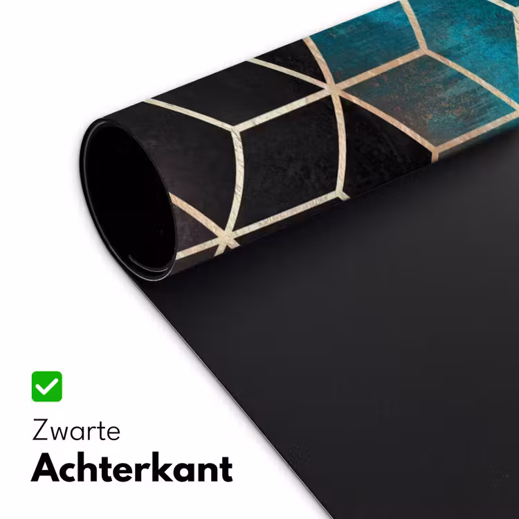 Bureau onderlegger - Abstract - Kubus - Goud - Patronen - Luxe — 4