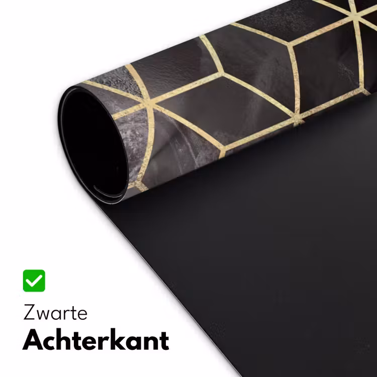 Bureau onderlegger - Abstract - Kubus - Goud - Patronen - Zwart - Wit — 4