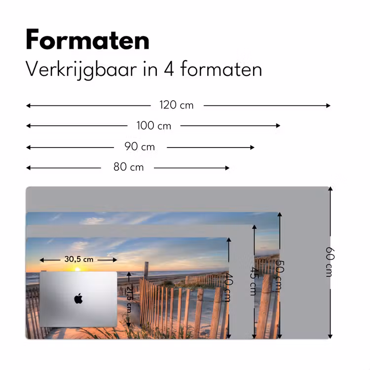 Bureau onderlegger - Strand - Zee - Duin - Zonsondergang - Landschap — 7