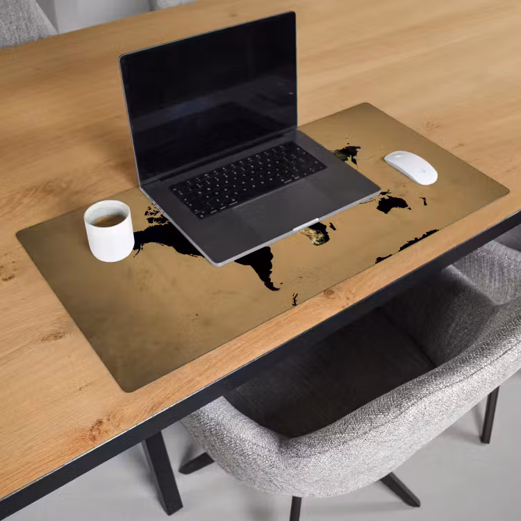 Bureau onderlegger - Wereldkaart - Bruin - Leeuw — 2