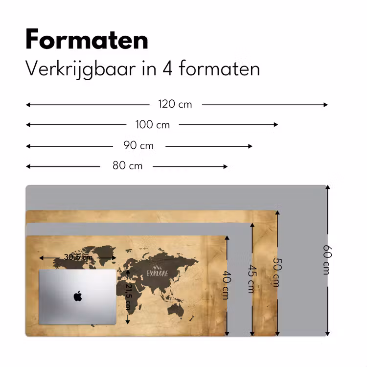 Bureau onderlegger - Wereldkaart - Explore - Vintage — 7