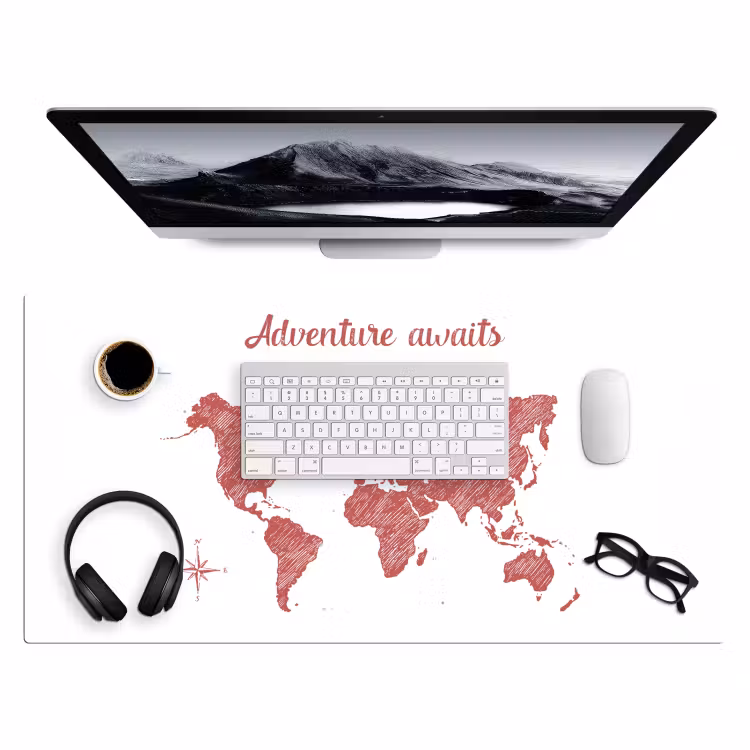 Bureau onderlegger - Wereldkaart - Rood - Quote — 3
