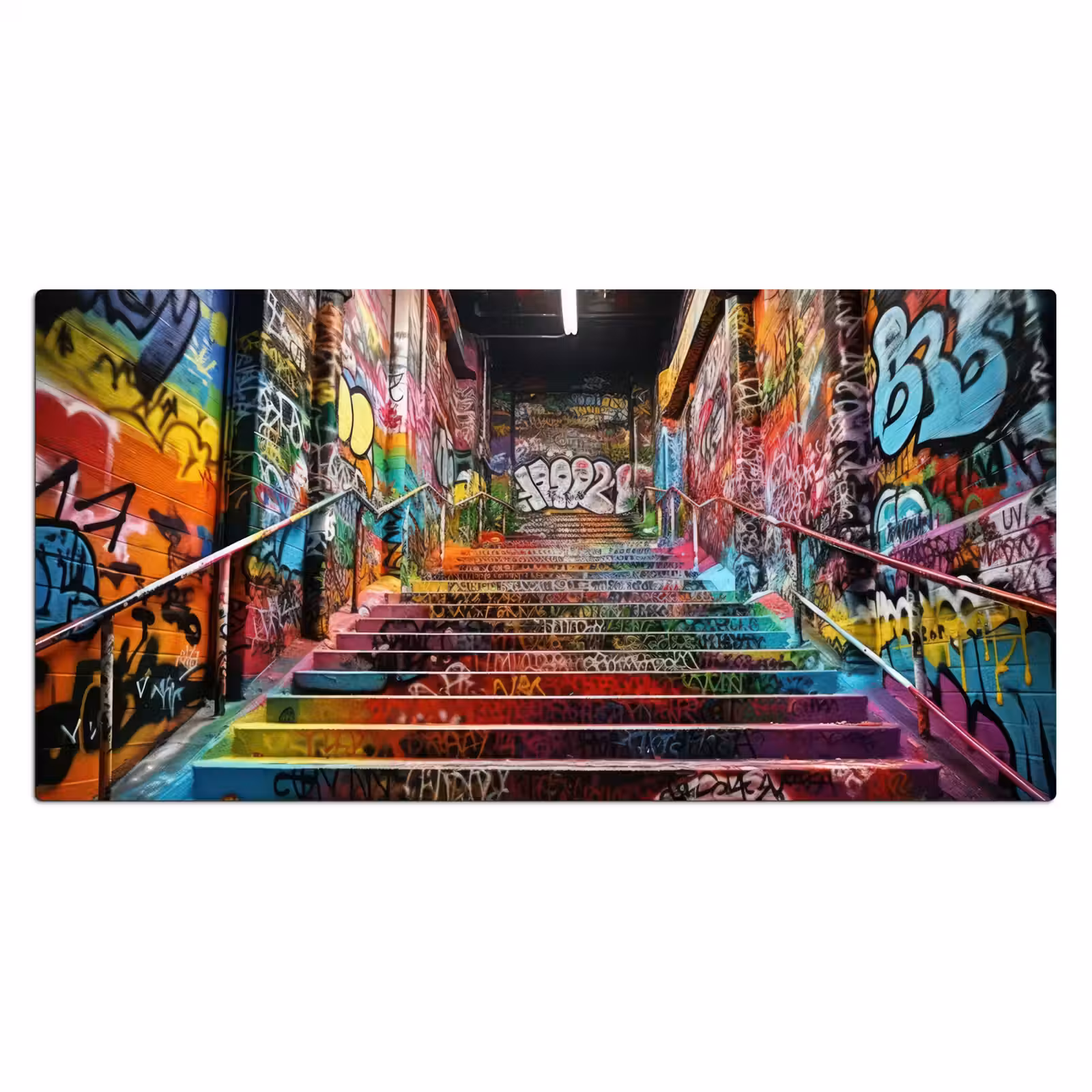 Bureau onderlegger - Trap - Graffiti - Kleuren - Kunst — 1