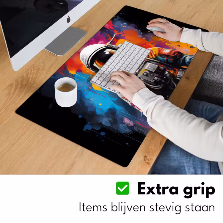 Bureau onderlegger - Astronaut - Graffiti - Zwart - Kleuren — 5