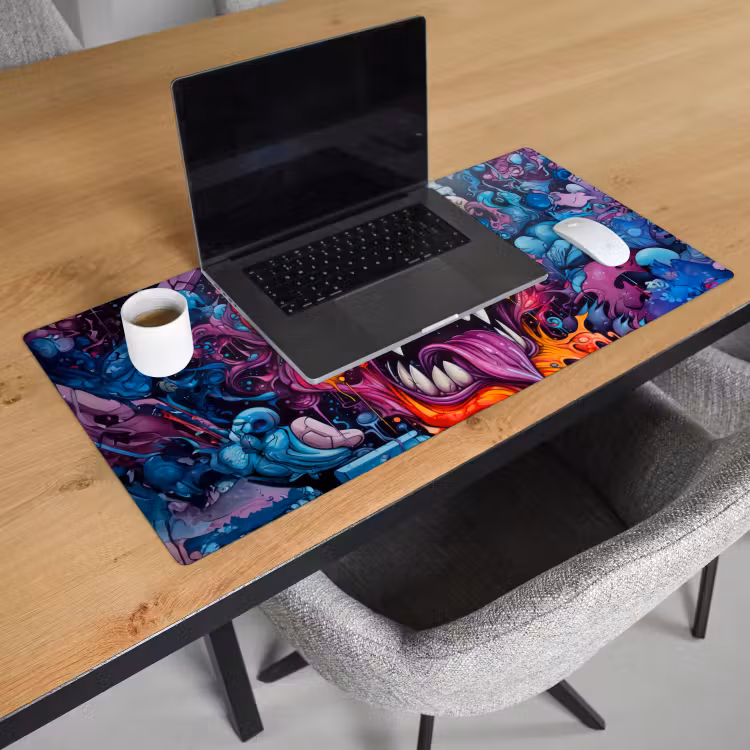 Bureau onderlegger - Monster - Graffiti - Kleuren - Oranje — 2