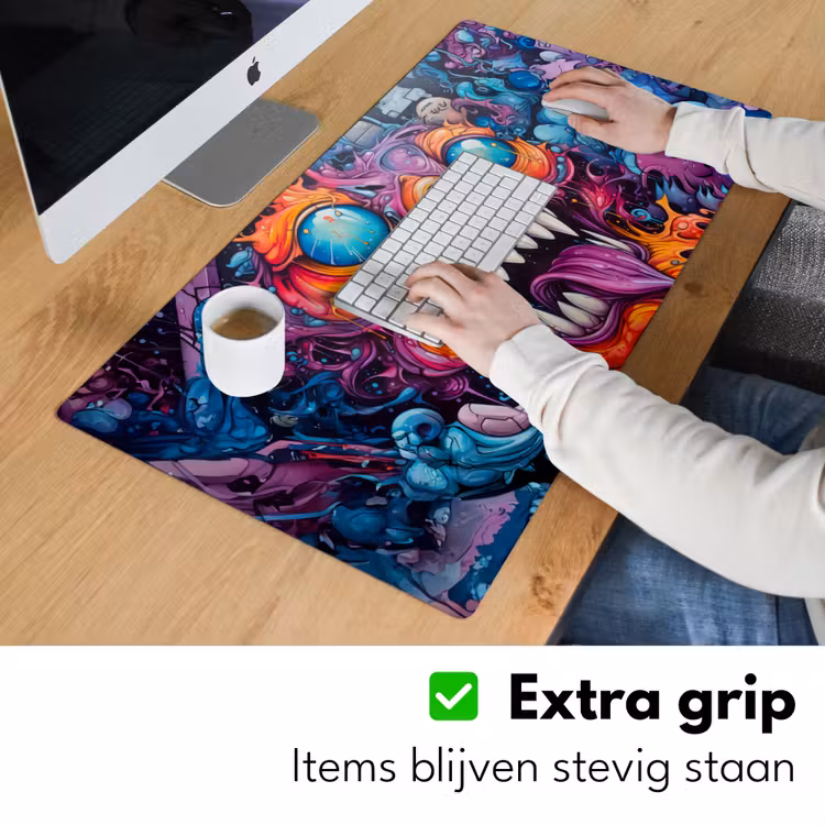 Bureau onderlegger - Monster - Graffiti - Kleuren - Oranje — 5