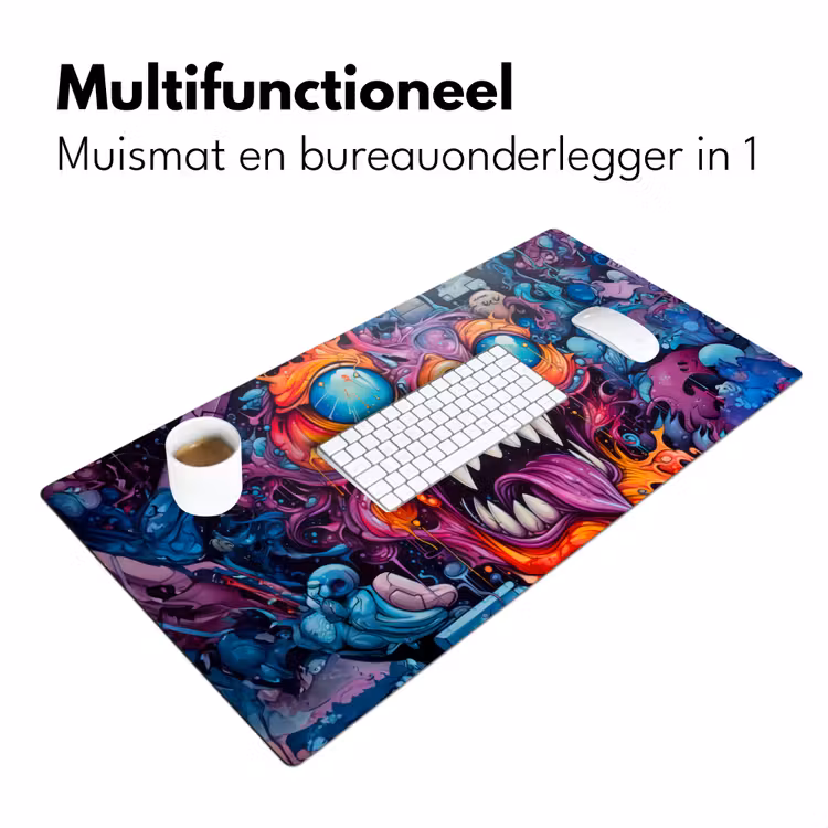Bureau onderlegger - Monster - Graffiti - Kleuren - Oranje — 6