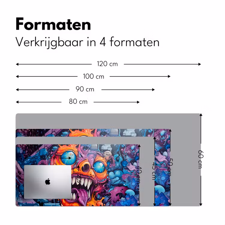Bureau onderlegger - Monster - Graffiti - Kleuren - Oranje — 7