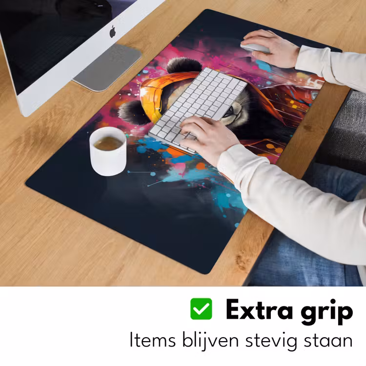 Bureau onderlegger - Panda - Jas - Graffiti - Oranje — 5