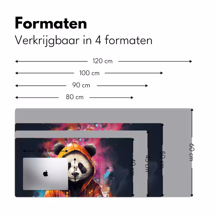 Bureau onderlegger - Panda - Jas - Graffiti - Oranje — 7
