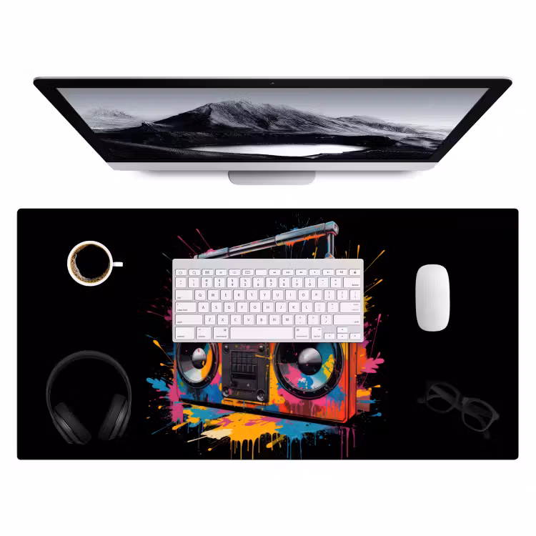 Bureau onderlegger - Radio - Graffiti - Box - Kleuren - Zwart — 3