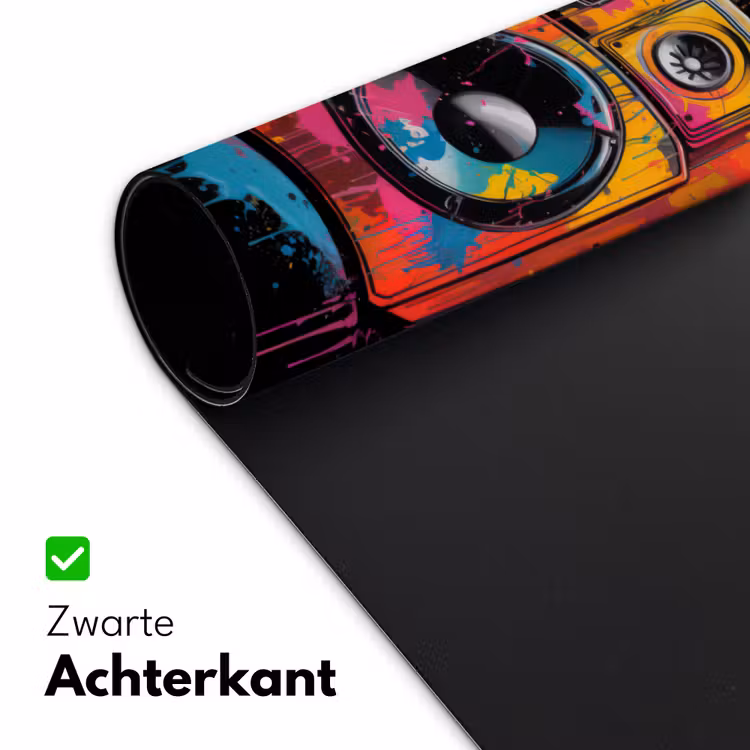 Bureau onderlegger - Radio - Graffiti - Box - Kleuren - Zwart — 4