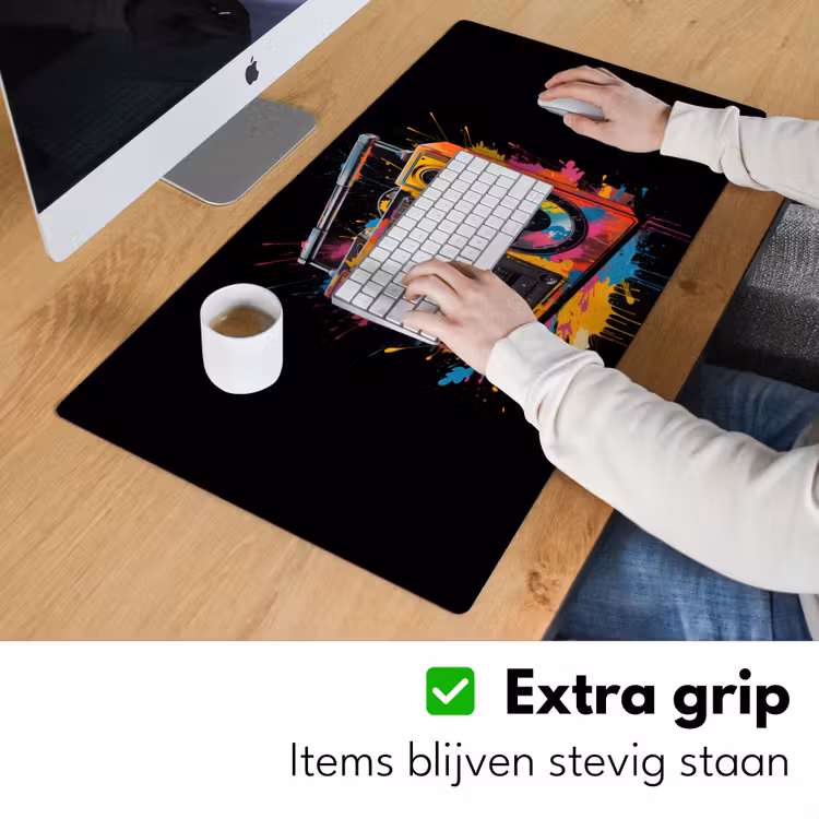 Bureau onderlegger - Radio - Graffiti - Box - Kleuren - Zwart — 5