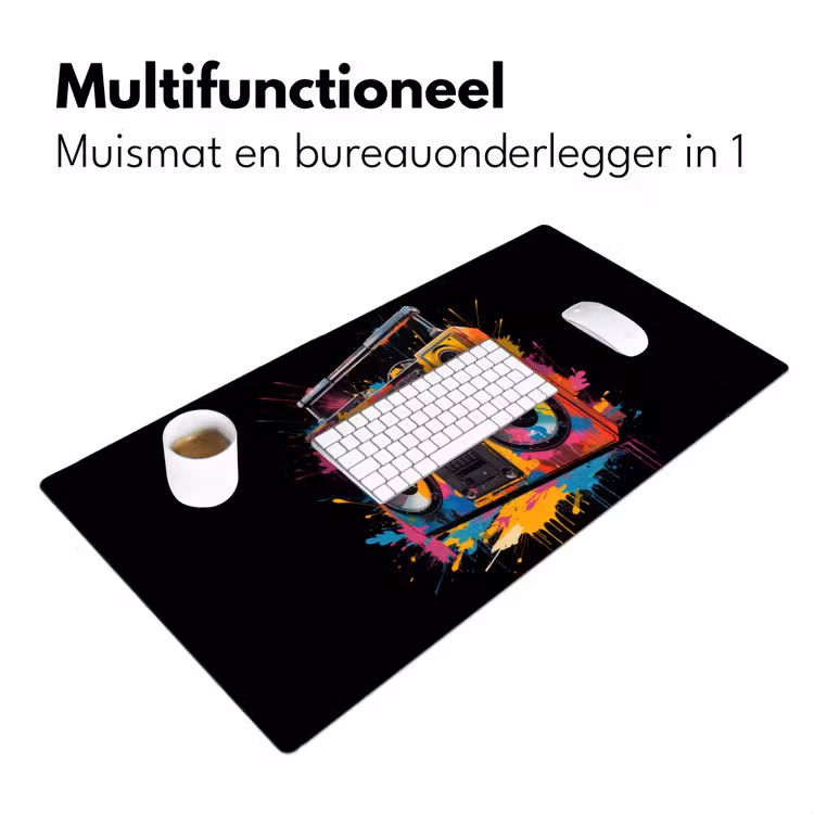 Bureau onderlegger - Radio - Graffiti - Box - Kleuren - Zwart — 6