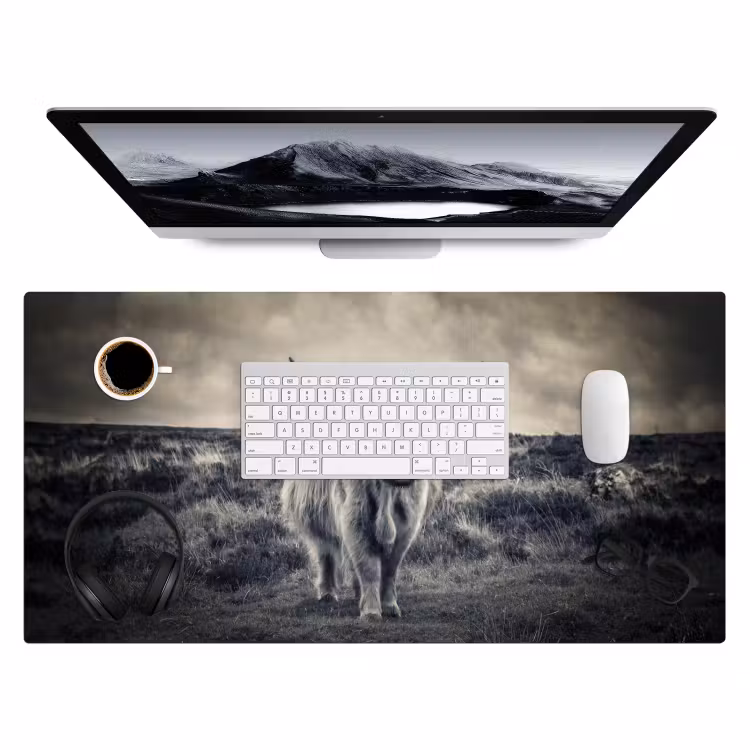 Bureau onderlegger - Schotse hooglander - Dieren - Wolken - Koe - Natuur — 3