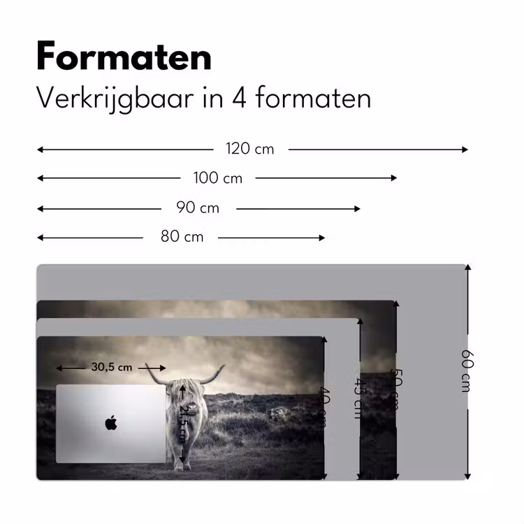 Bureau onderlegger - Schotse hooglander - Dieren - Wolken - Koe - Natuur — 7