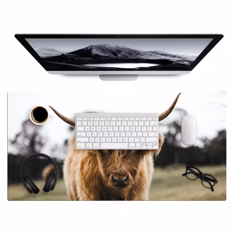 Bureau onderlegger - Schotse Hooglander - Koe - Gras - Dieren - Natuur — 3