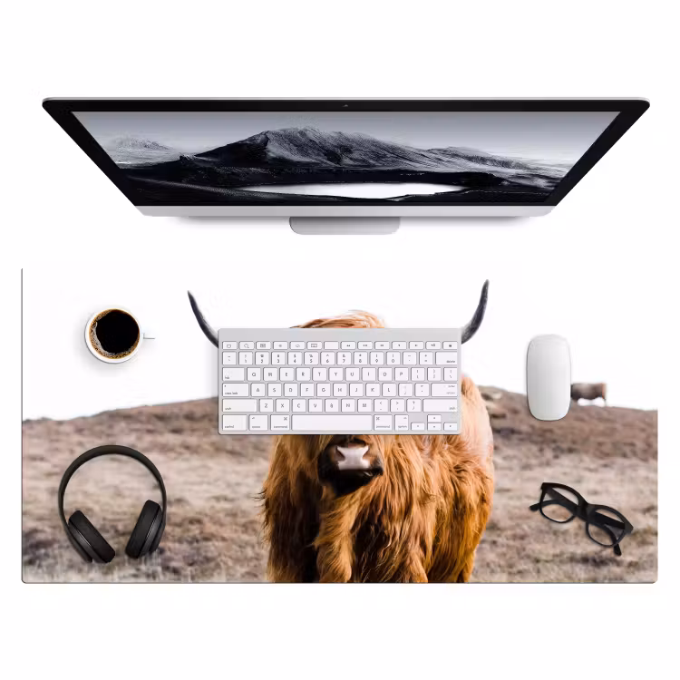 Bureau onderlegger - Schotse hooglander - Landschap - Koe - Bruin - Dieren - Natuur — 3