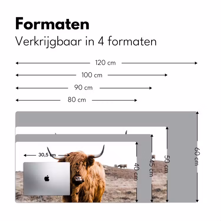 Bureau onderlegger - Schotse hooglander - Landschap - Koe - Bruin - Dieren - Natuur — 7