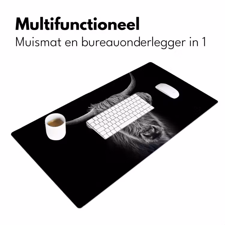 Bureau onderlegger - Schotse hooglander - Zwart - Koe - Dieren — 6