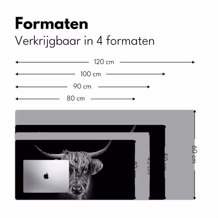 Bureau onderlegger - Schotse hooglander - Zwart - Koe - Dieren — 7