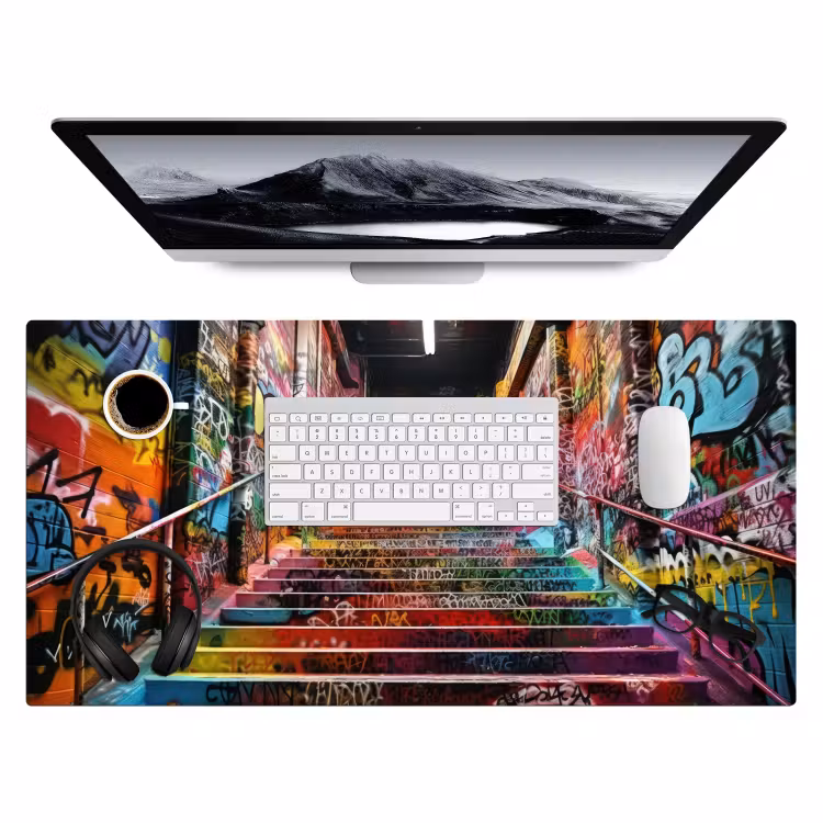 Bureau onderlegger - Trap - Graffiti - Kleuren - Kunst — 3