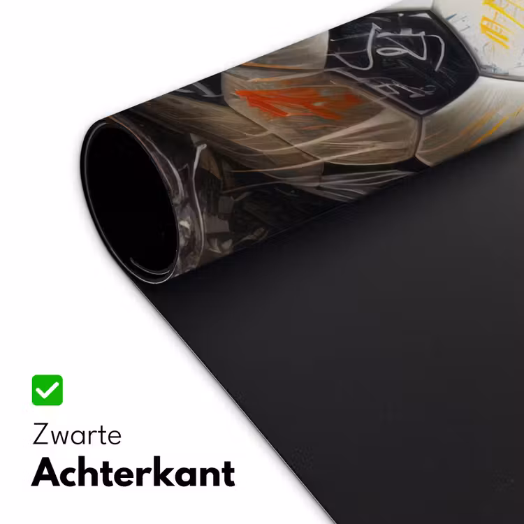 Bureau onderlegger - Voetbal - Muur - Zwart - Wit — 4