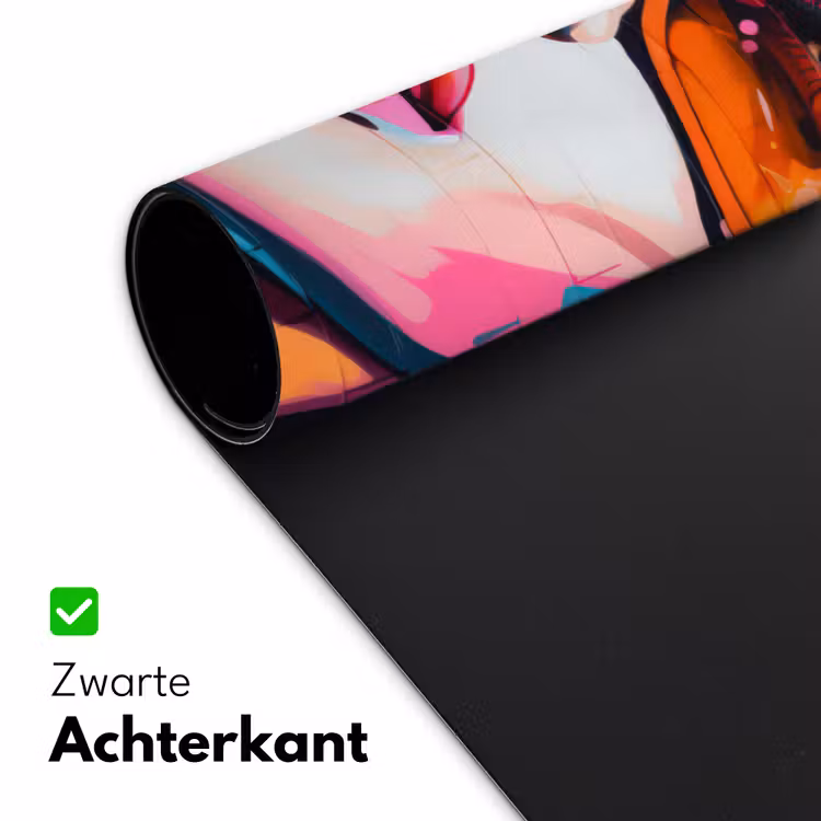 Bureau onderlegger - Vrouw - Bril - Kleuren - Graffiti — 4