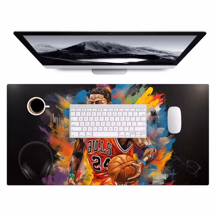 Bureau onderlegger - Basketbal - Verf - Kleuren - Rood — 3