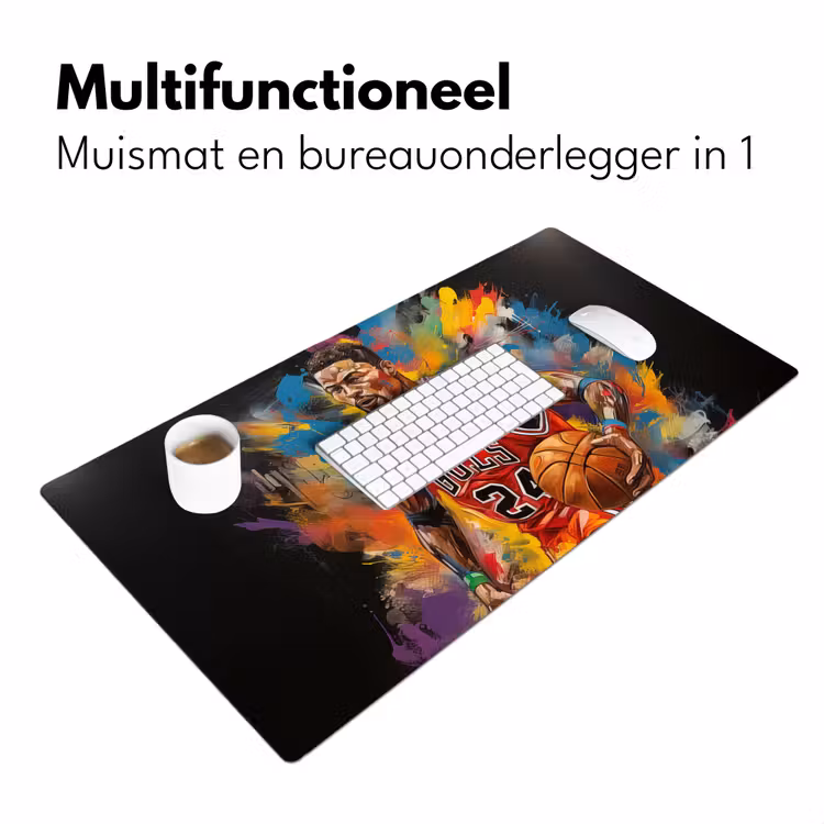 Bureau onderlegger - Basketbal - Verf - Kleuren - Rood — 6