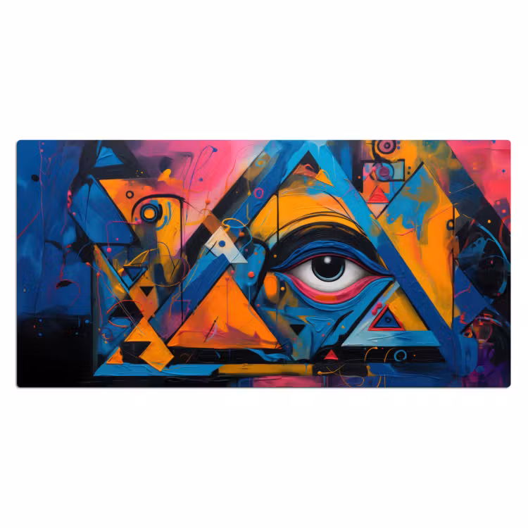 Bureau onderlegger - Graffiti - Kleuren - Oog - Kunst — 1