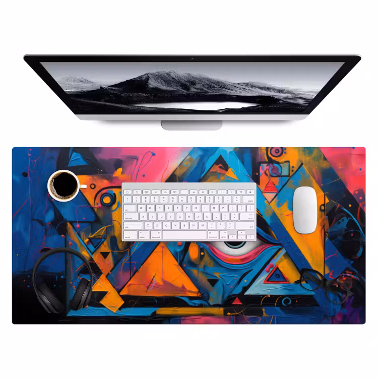 Bureau onderlegger - Graffiti - Kleuren - Oog - Kunst — 3