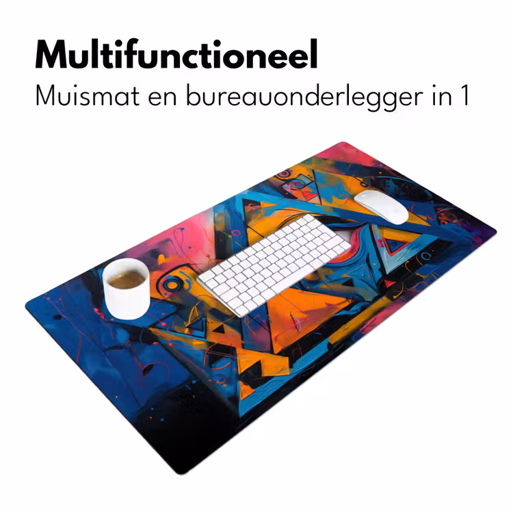 Bureau onderlegger - Graffiti - Kleuren - Oog - Kunst — 6