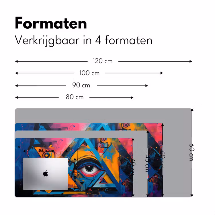 Bureau onderlegger - Graffiti - Kleuren - Oog - Kunst — 7