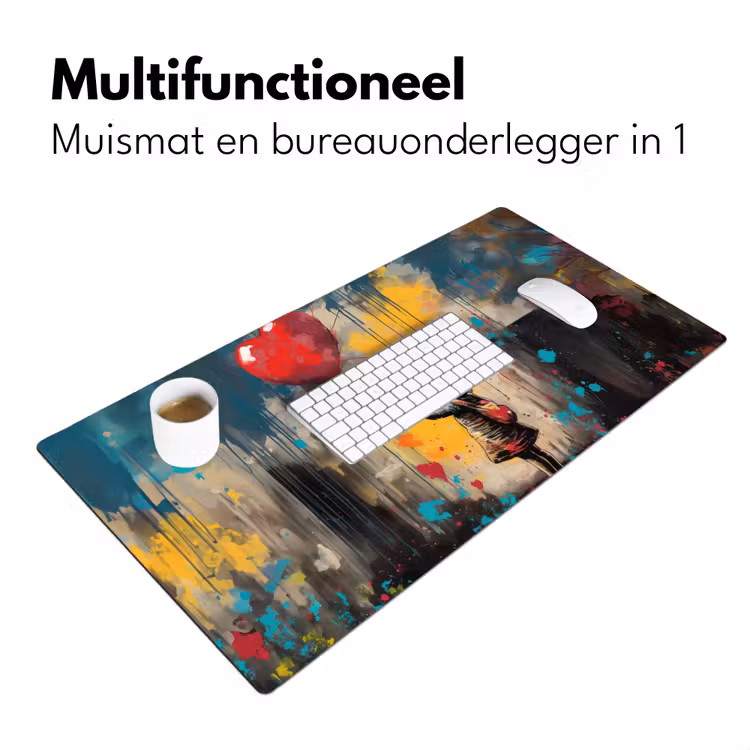 Bureau onderlegger - Meisje - Ballon - Hart - Graffiti — 6