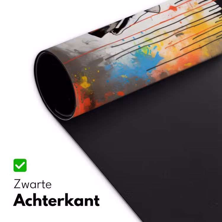 Bureau onderlegger - Meisje - Kunst - Paraplu - Graffiti - Kleuren - Muur — 4