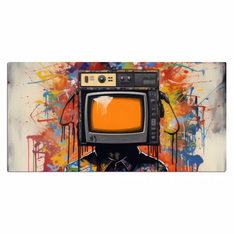 Bureau onderlegger - Televisie - Graffiti - Mens - Kleuren — 1