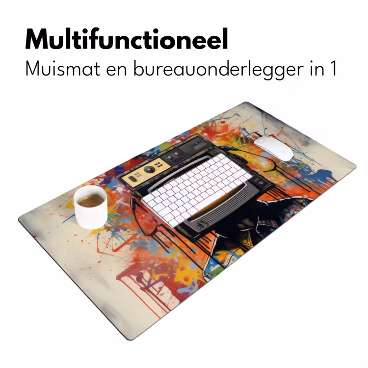 Bureau onderlegger - Televisie - Graffiti - Mens - Kleuren — 6