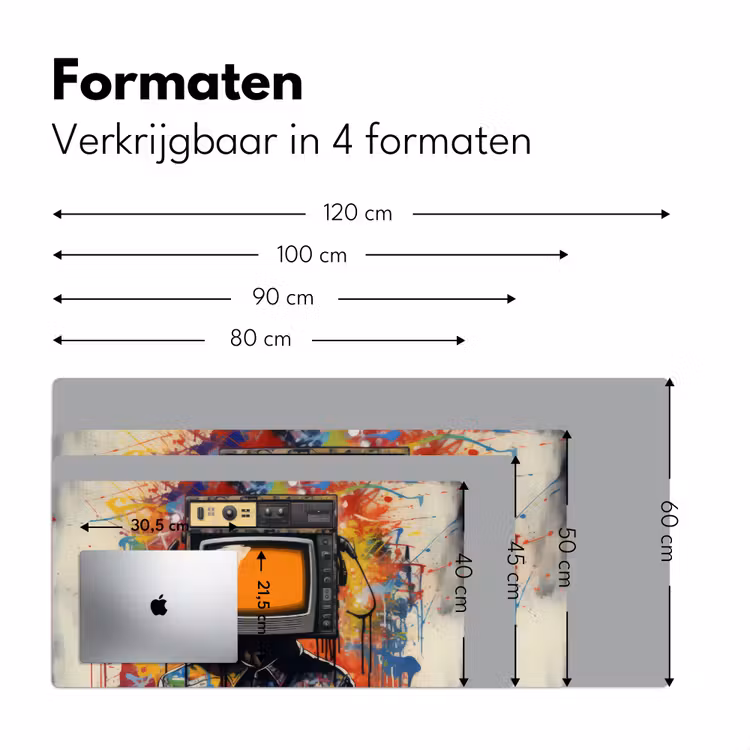 Bureau onderlegger - Televisie - Graffiti - Mens - Kleuren — 7