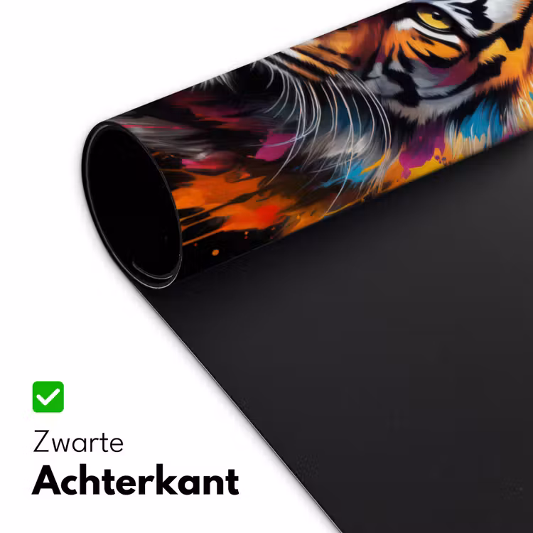 Bureau onderlegger - Tijger - Graffiti - Dieren - Zwart — 4