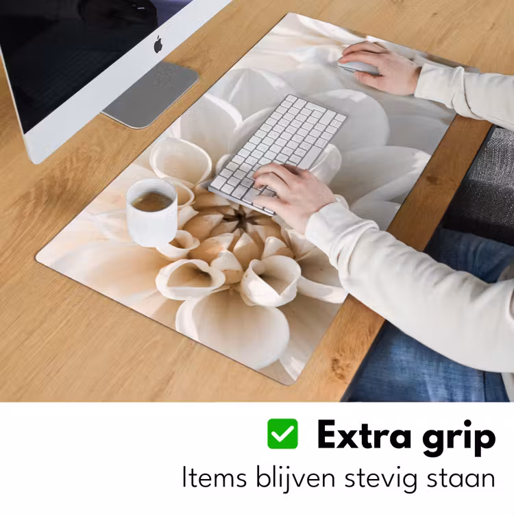 Bureau onderlegger - bloemen-wit-natuur — 6
